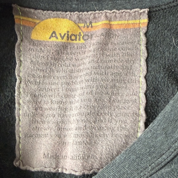 Aviator Nation Black Crewneck with Smiley Face - Picture 3 of 3